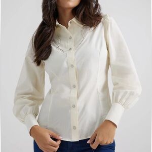 NWT Wrangler X Yellow Rose by Kendra Scott Rodeo Button Down Shirt
